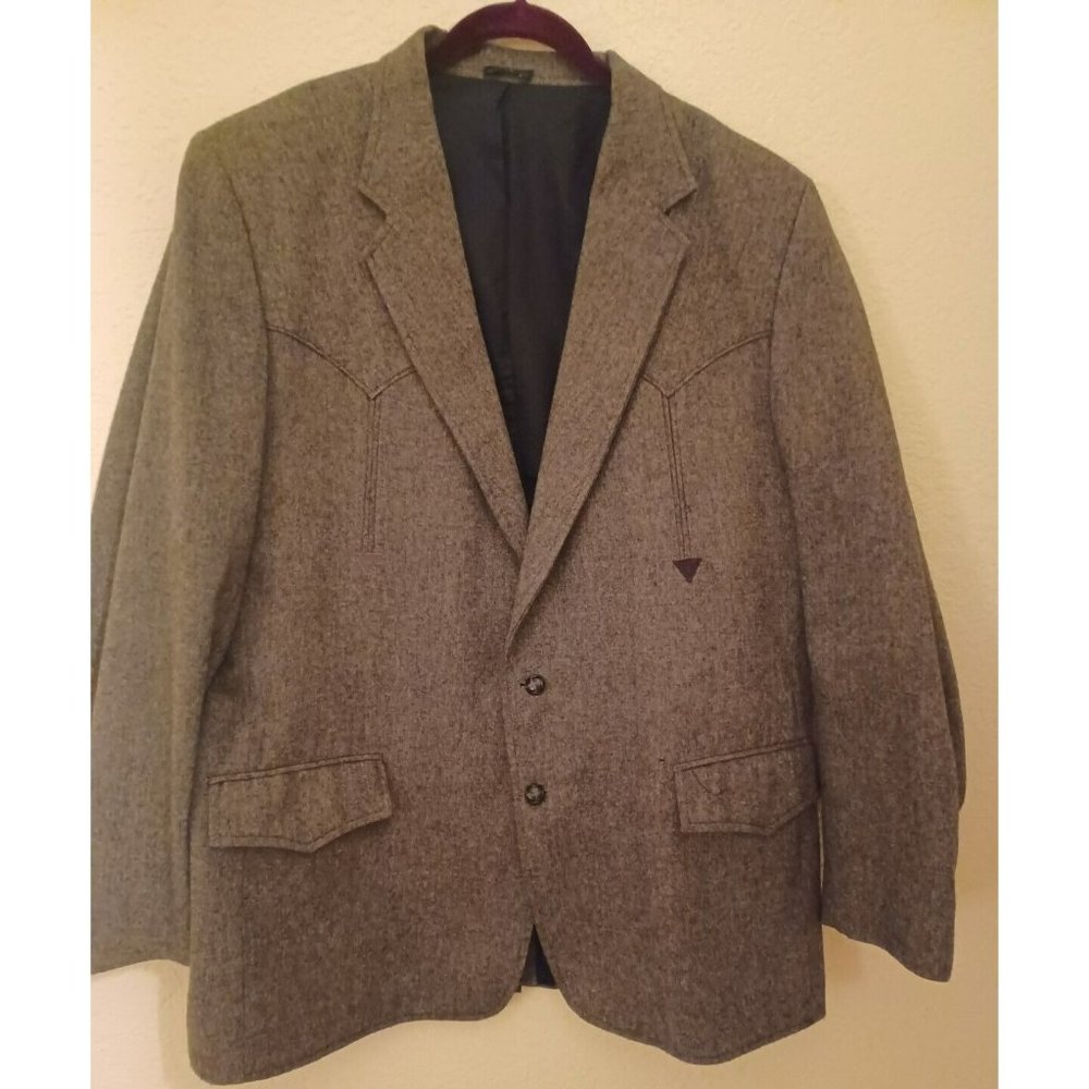 VINTAGE Men's BRAD WHITNEY CountryWestern Sonora Don Wool Blend Blazer Jacket 44